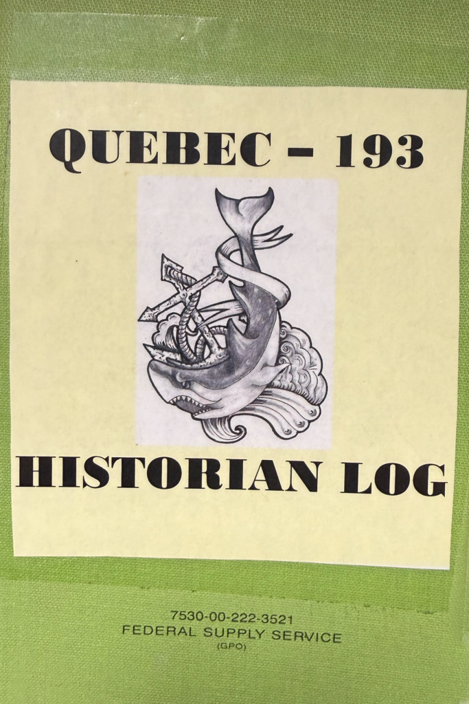 U.S. Coast Guard Boot Camp Historians Log for Quebec-193